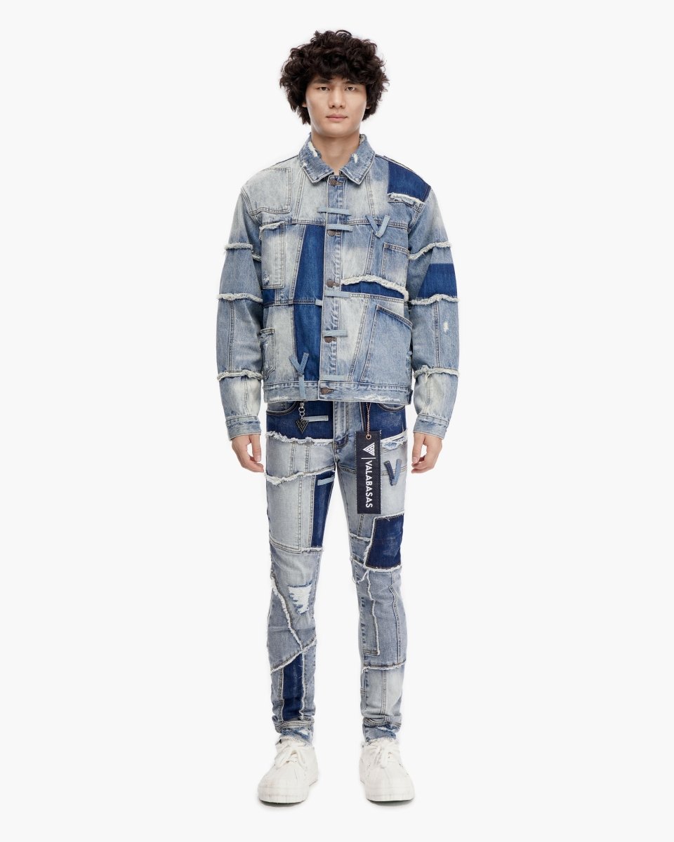 Caelric Blue Light Blue Denim Jacket - Valabasas
