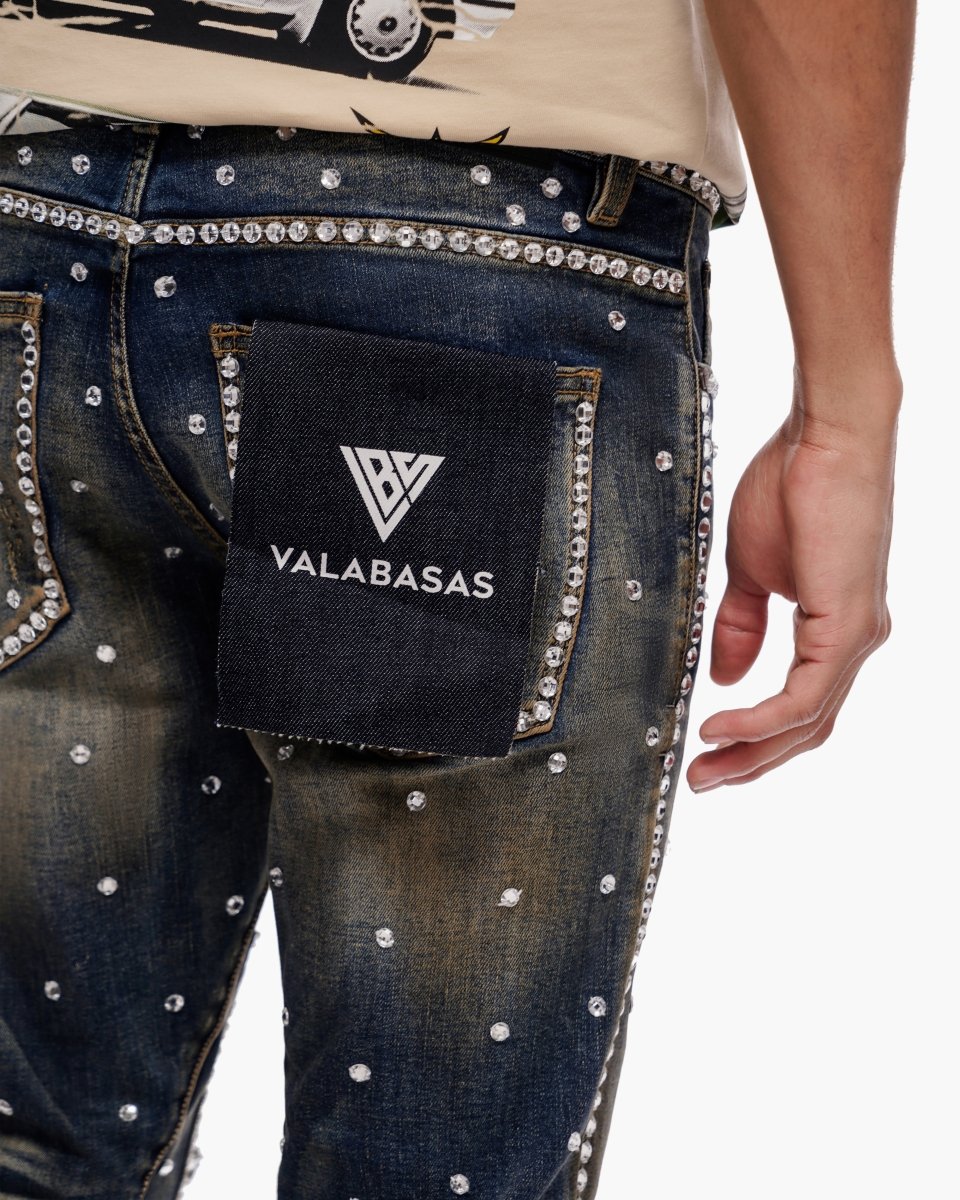 Canal Stacked Vintage Blue Wash Jeans - Valabasas