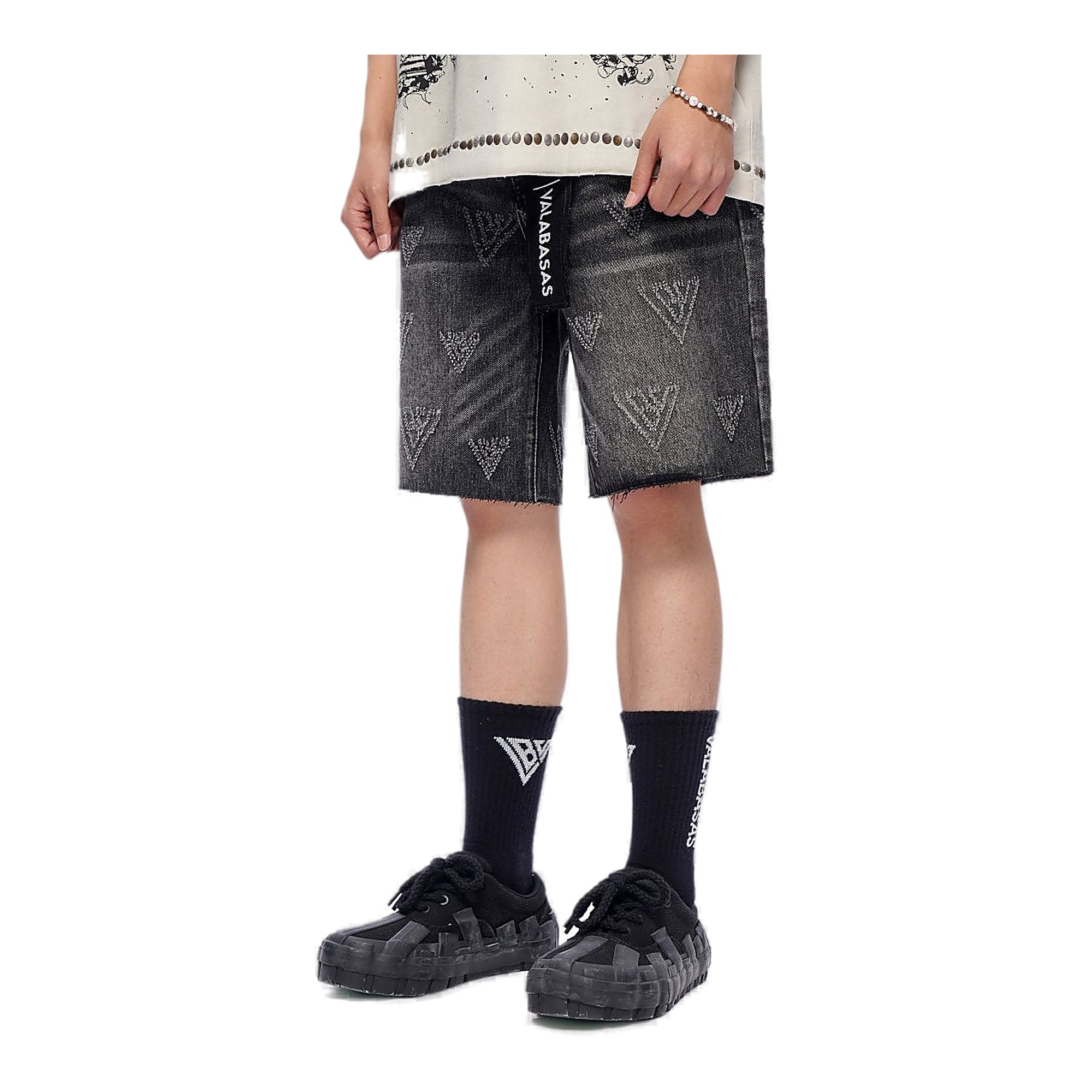 Valabasas Engraved Shorts - Raw Hem