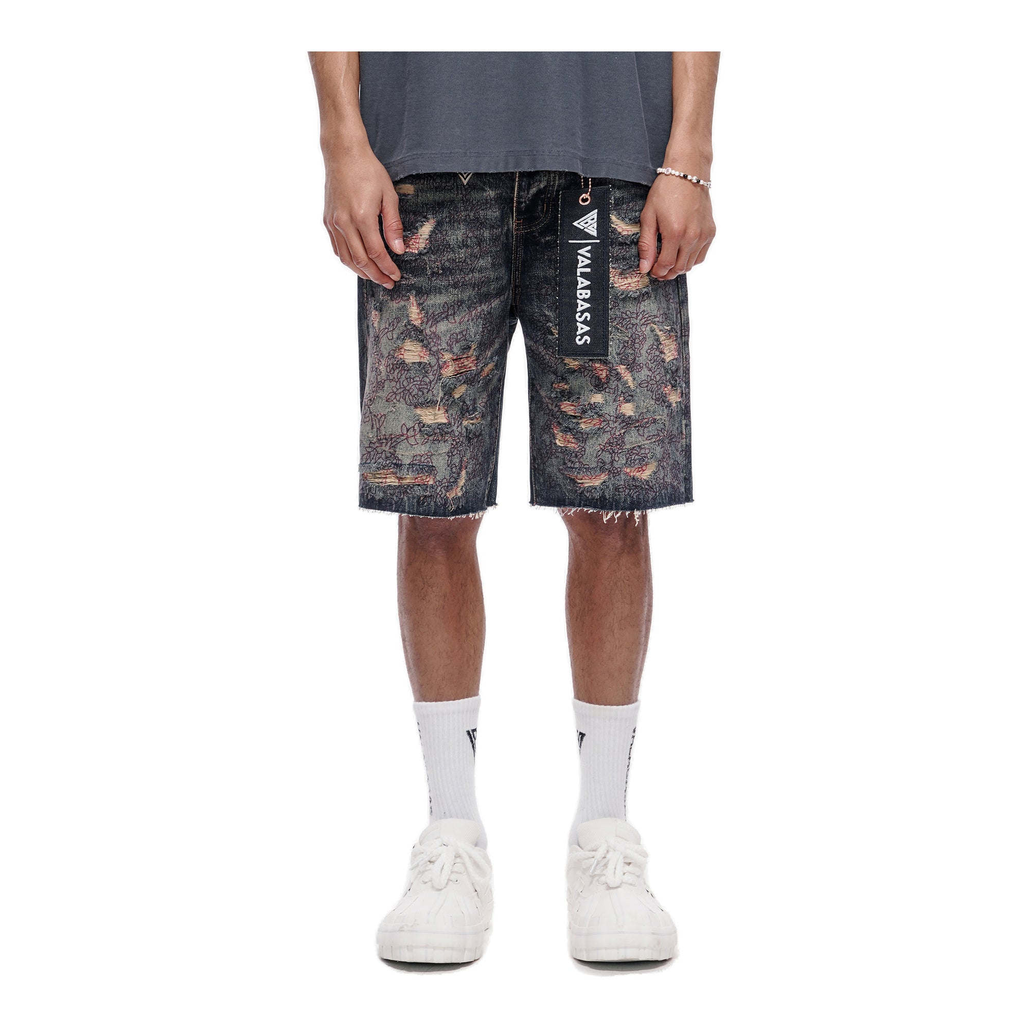 Valabasas Path Denim Shorts - Distressed
