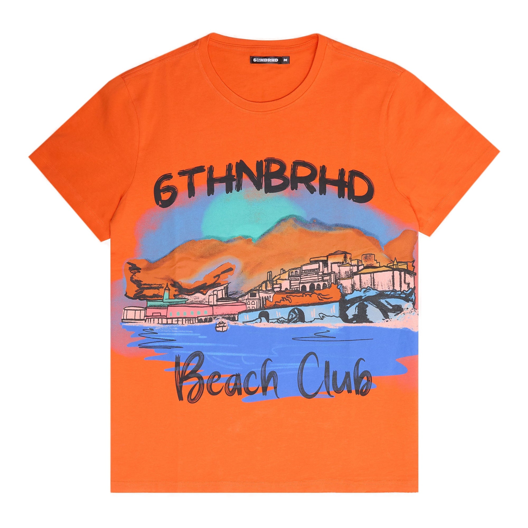 6Th Nbrhd Beach Club Men's T-Shirt - Orange