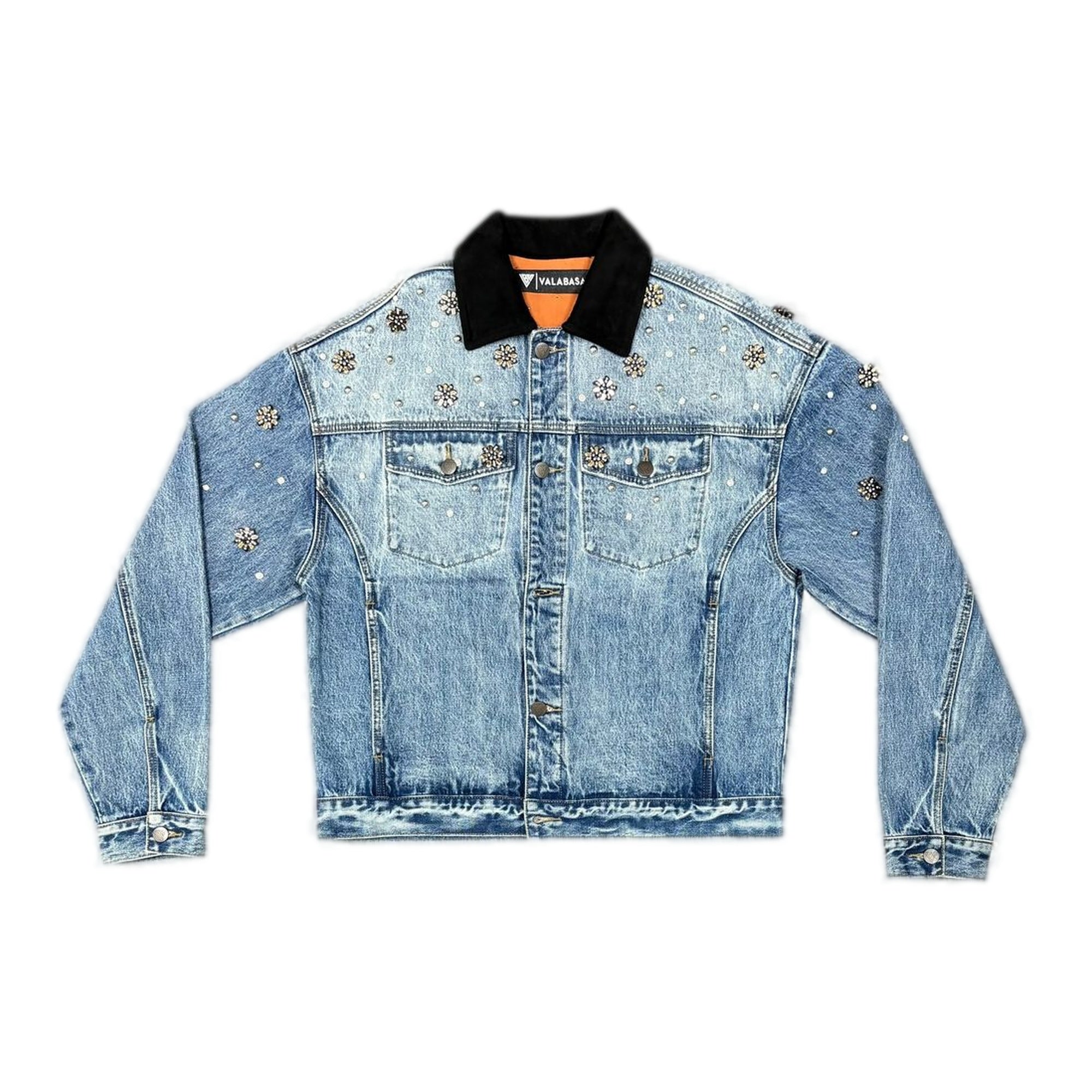Valabasas Embellished Denim Trucker Jacket