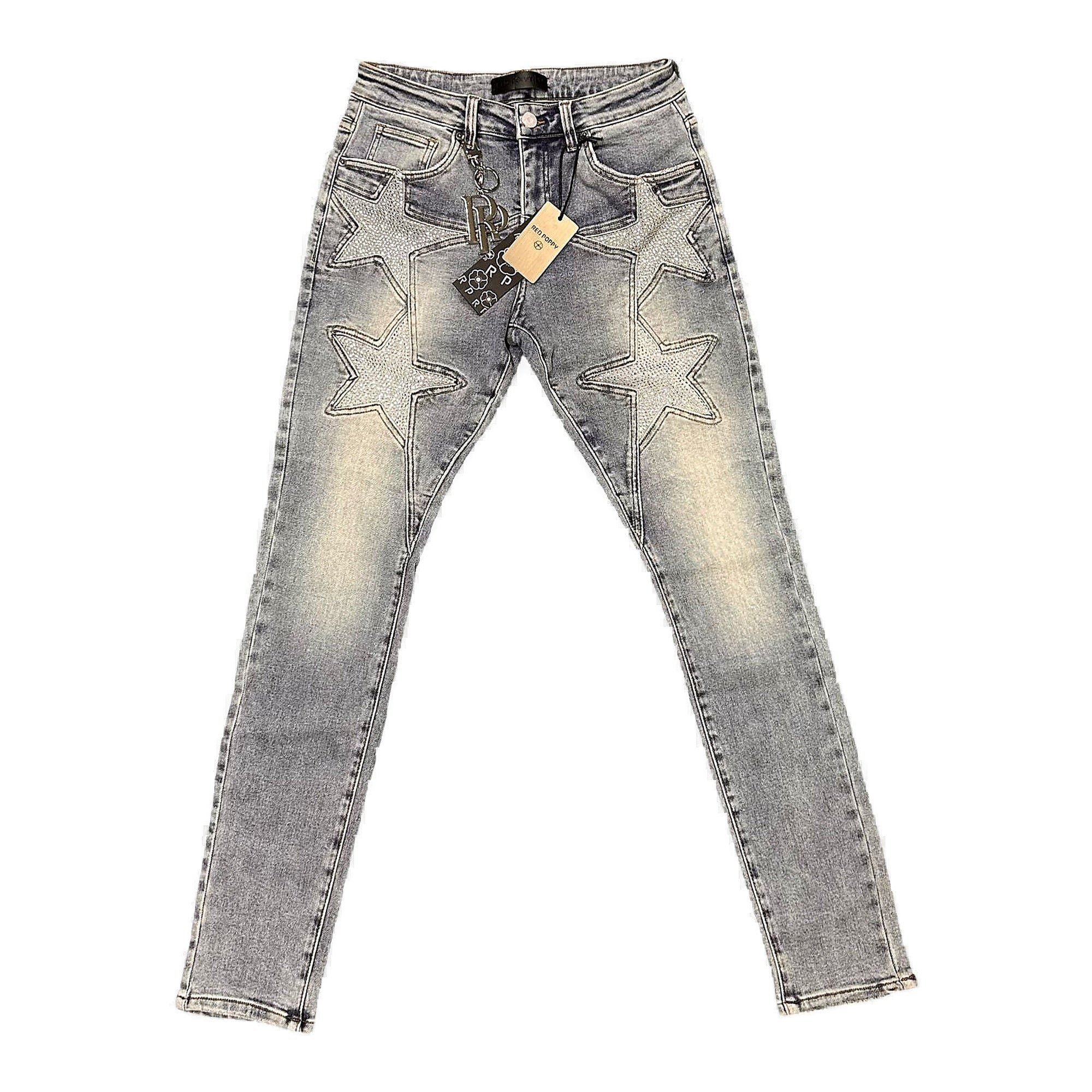 Red Poppy Light Wash Jeans