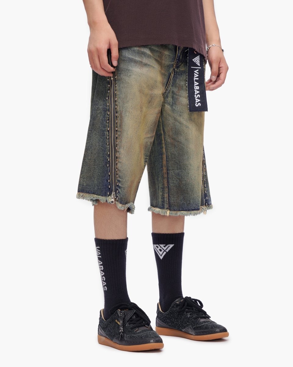 Chosen Jorts Dark Blue Vintage - Valabasas