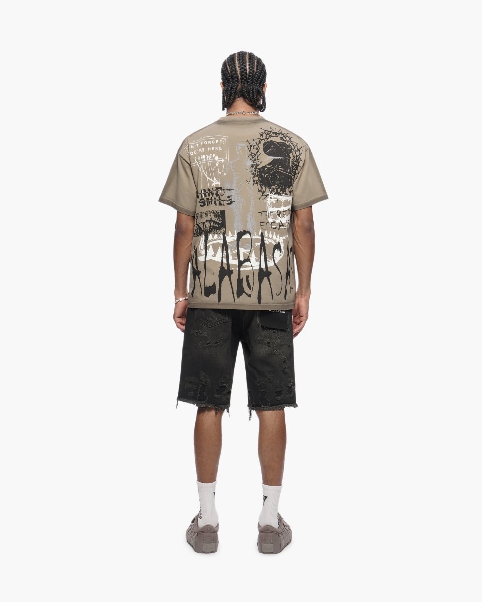 Clipped Jorts Black Washed - Valabasas