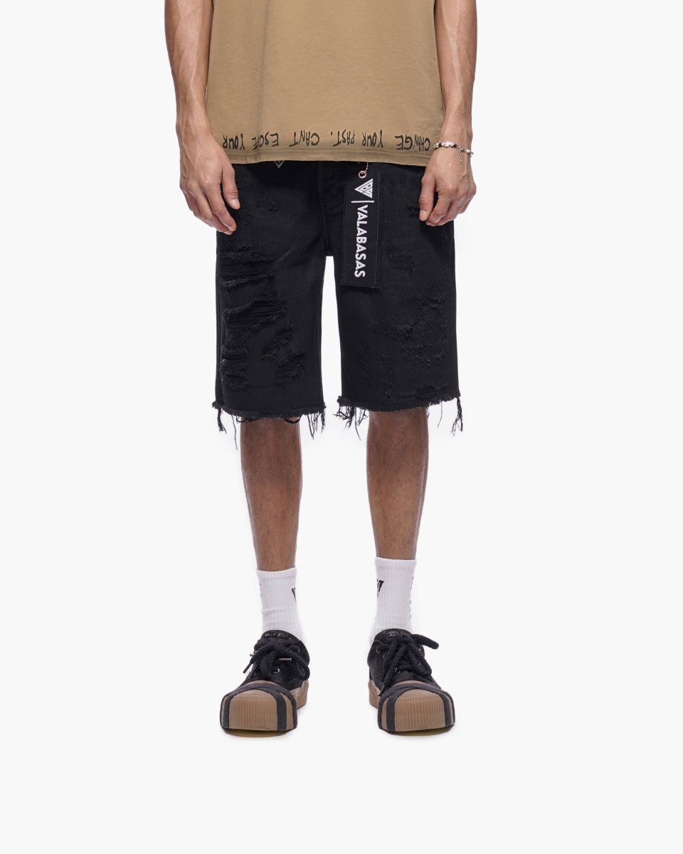 Clipped Jorts Black Waxed - Valabasas