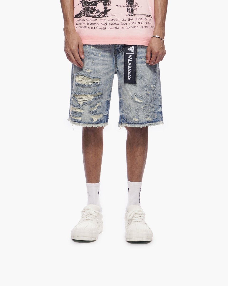 Clipped Jorts Blue Washed - Valabasas