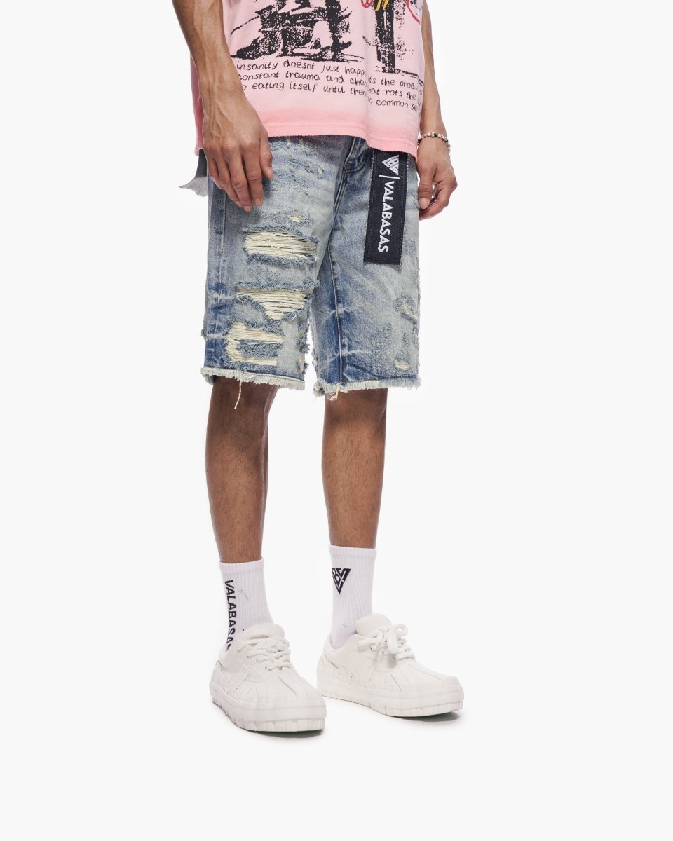 Clipped Jorts Blue Washed - Valabasas