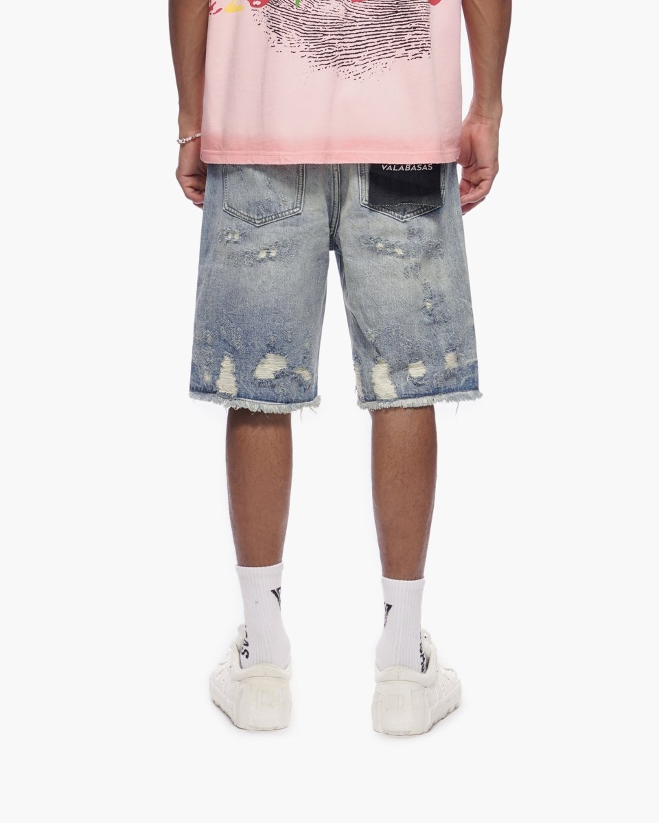 Clipped Jorts Blue Washed - Valabasas