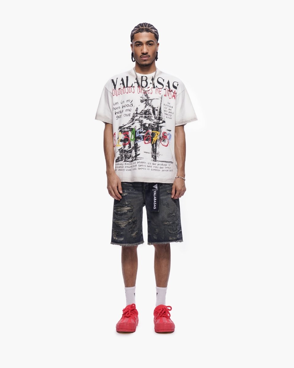 Clipped Jorts Dark Dirty Blue - Valabasas