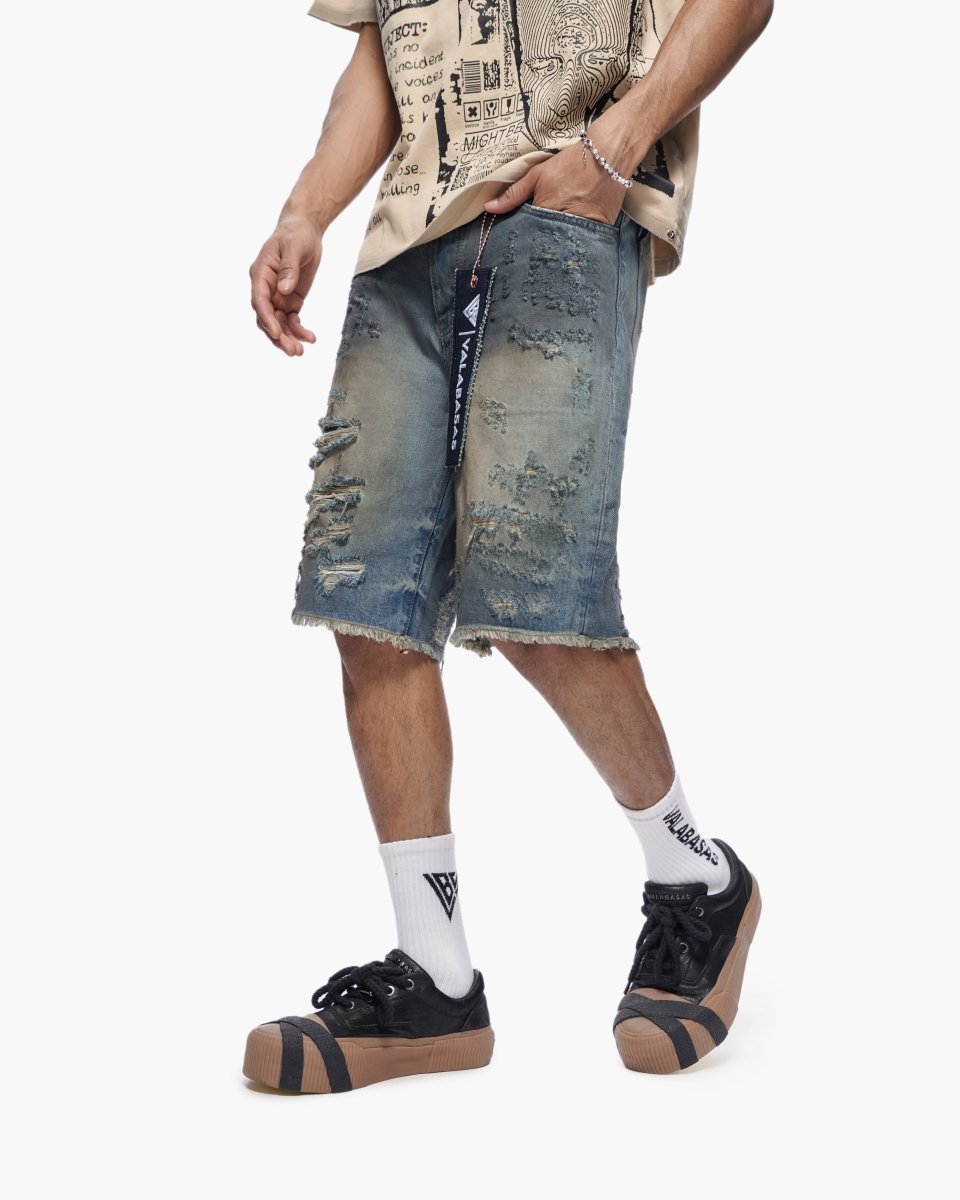Clipped Jorts Dirty Washed - Valabasas