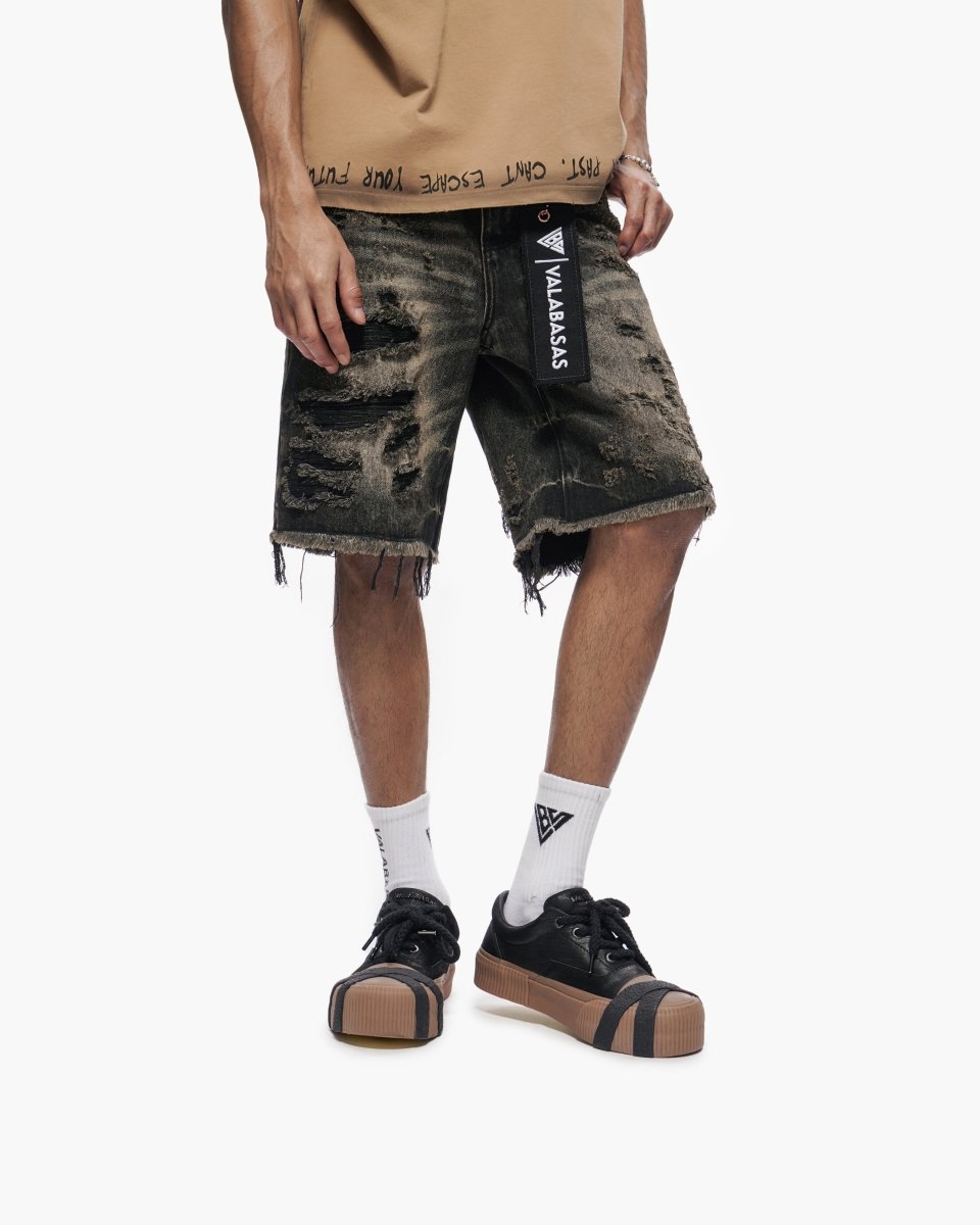 Clipped Jorts Grey Washed - Valabasas