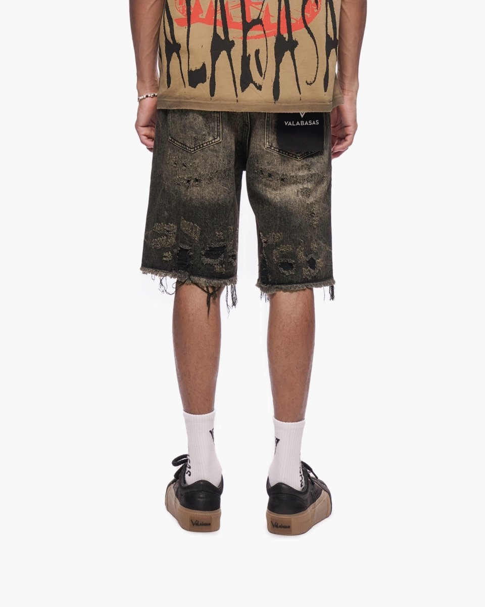 Clipped Jorts Grey Washed - Valabasas