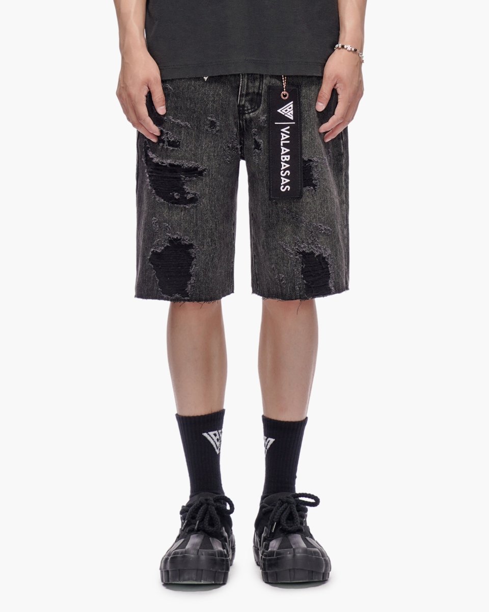 Compass Shorts Grey Wash - Valabasas