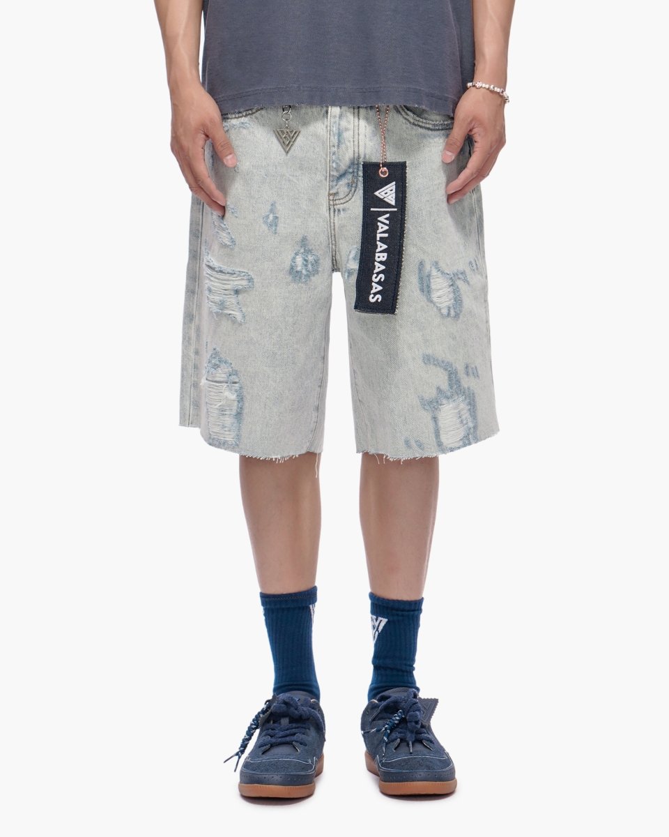 Compass Shorts Light Blue Wash - Valabasas