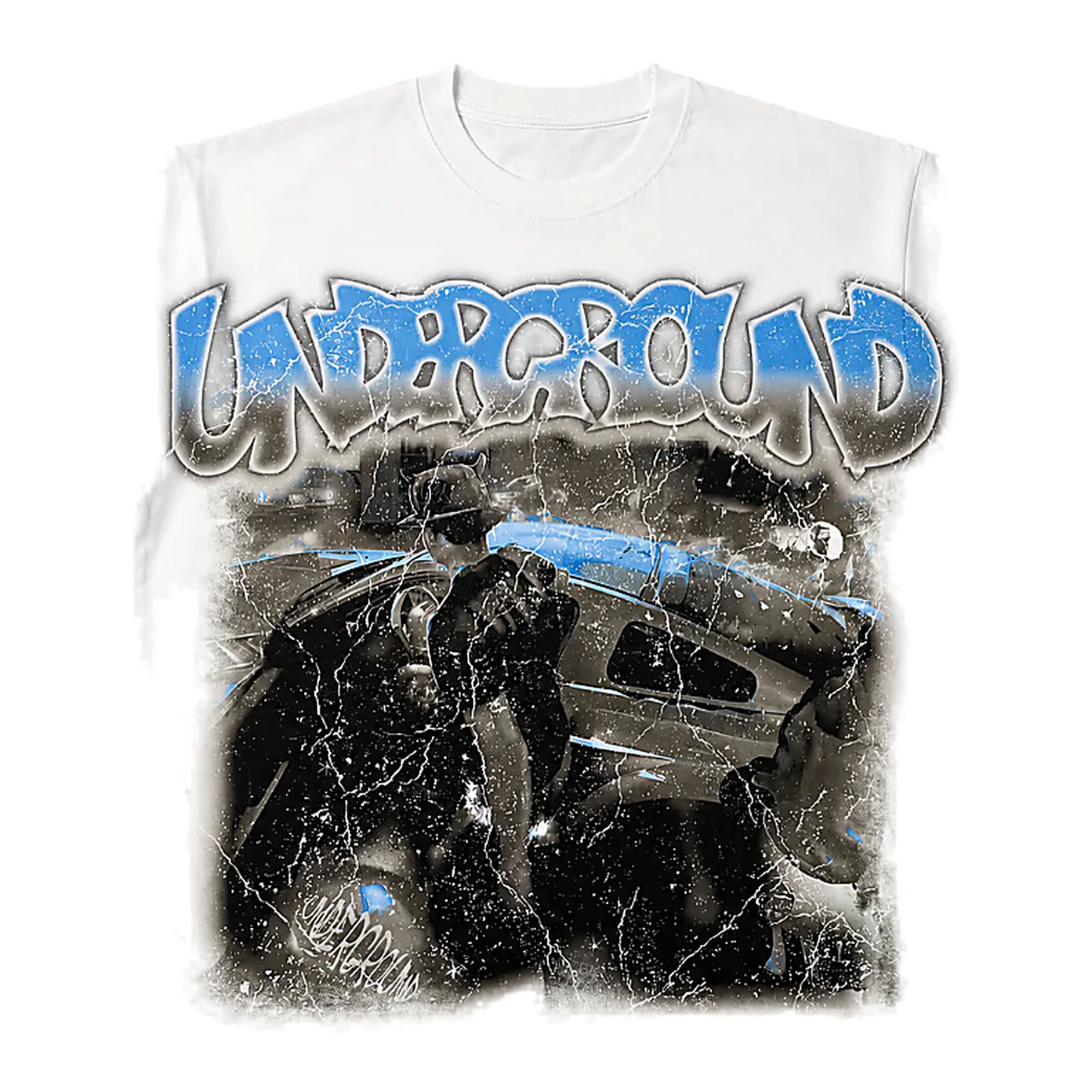 Under Ground Graffiti T-Shirt - Graphic White