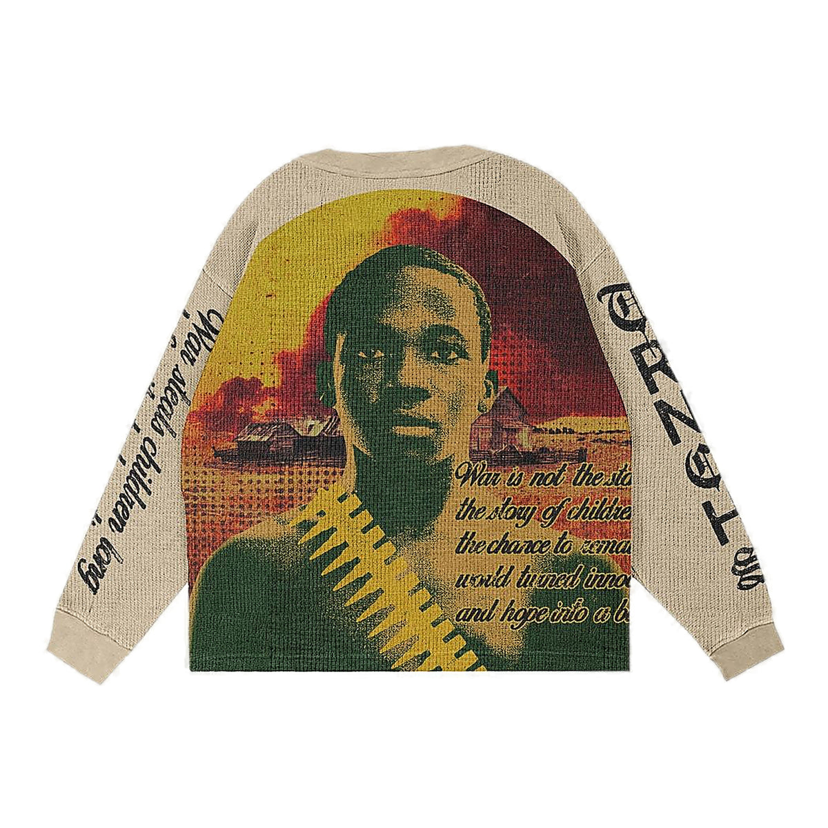 Trnchs Warrior Sweater - Graphic Khaki