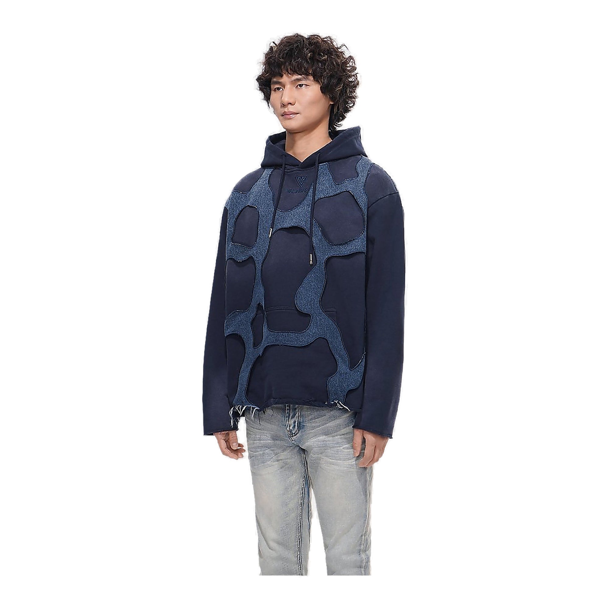 Valabasas Cappa Hoodie - Raw Hem Blue