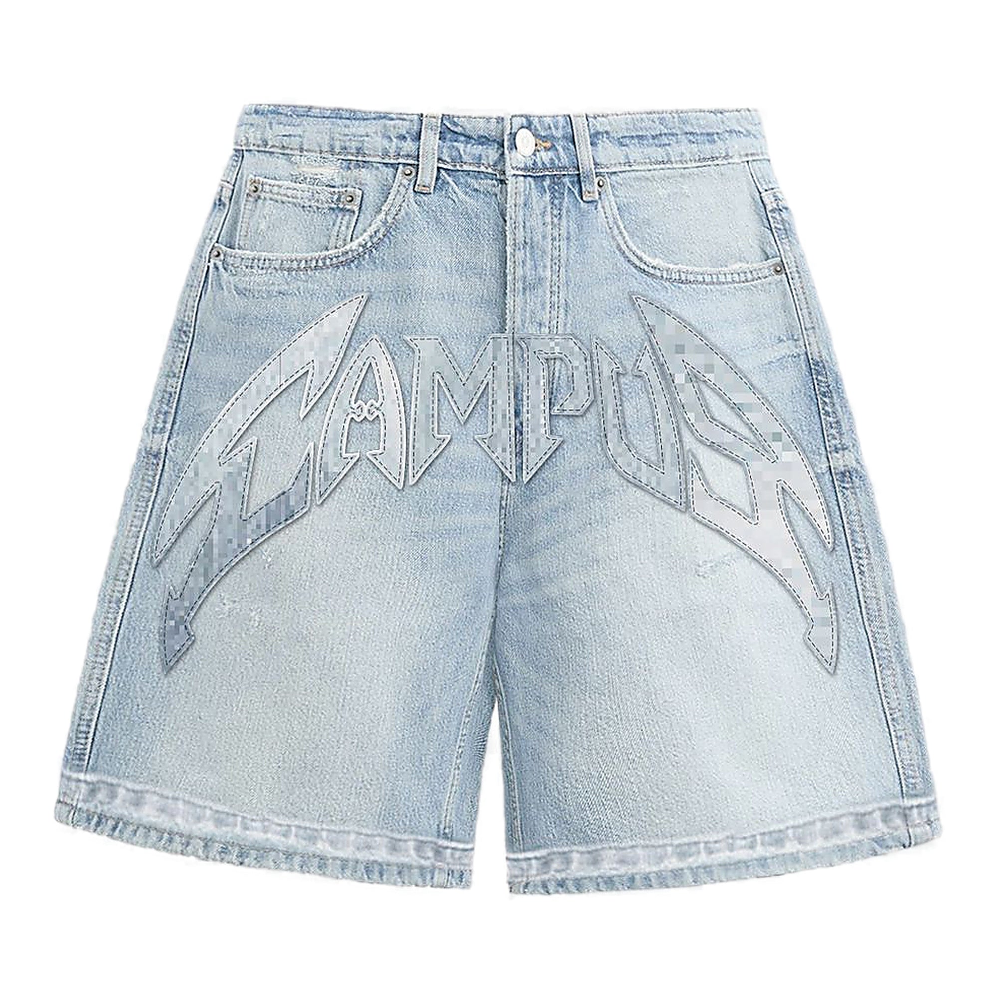 Campus Applique Shorts - Graphic Blue