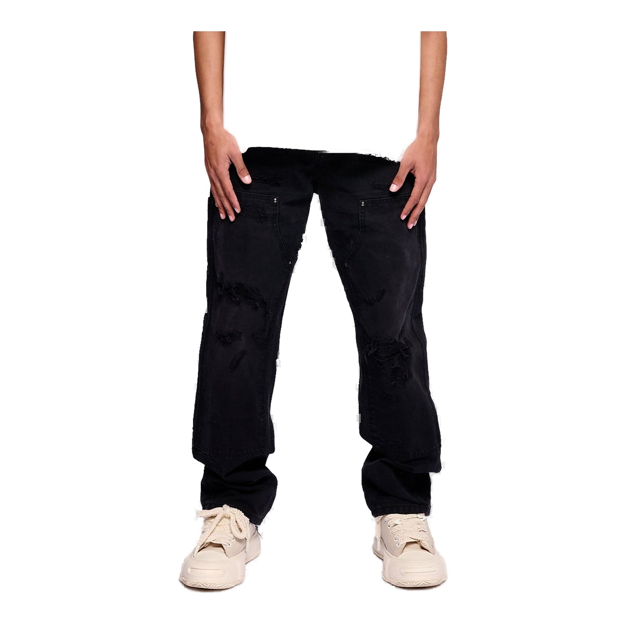 Valabasas Barnes Canvas Vintage Black Wash Straight Pants - Vintage Wash