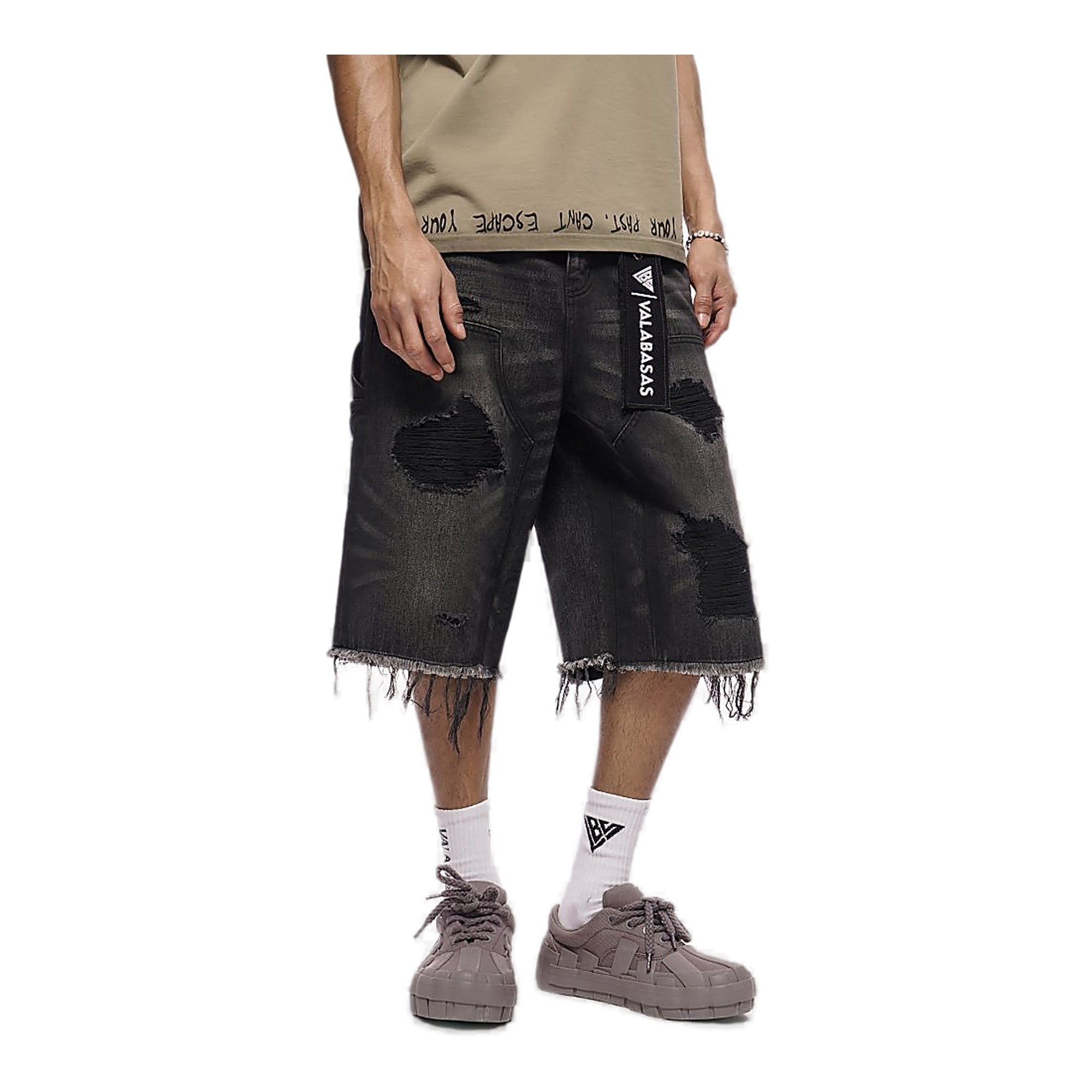 Valabasas Torn Shorts - Distressed Denim