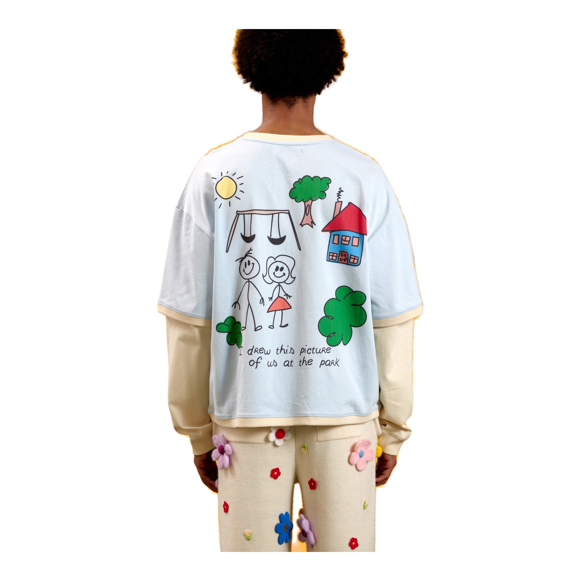 6Th Nbrhd Drawing Men's T-Shirt - Light Blue