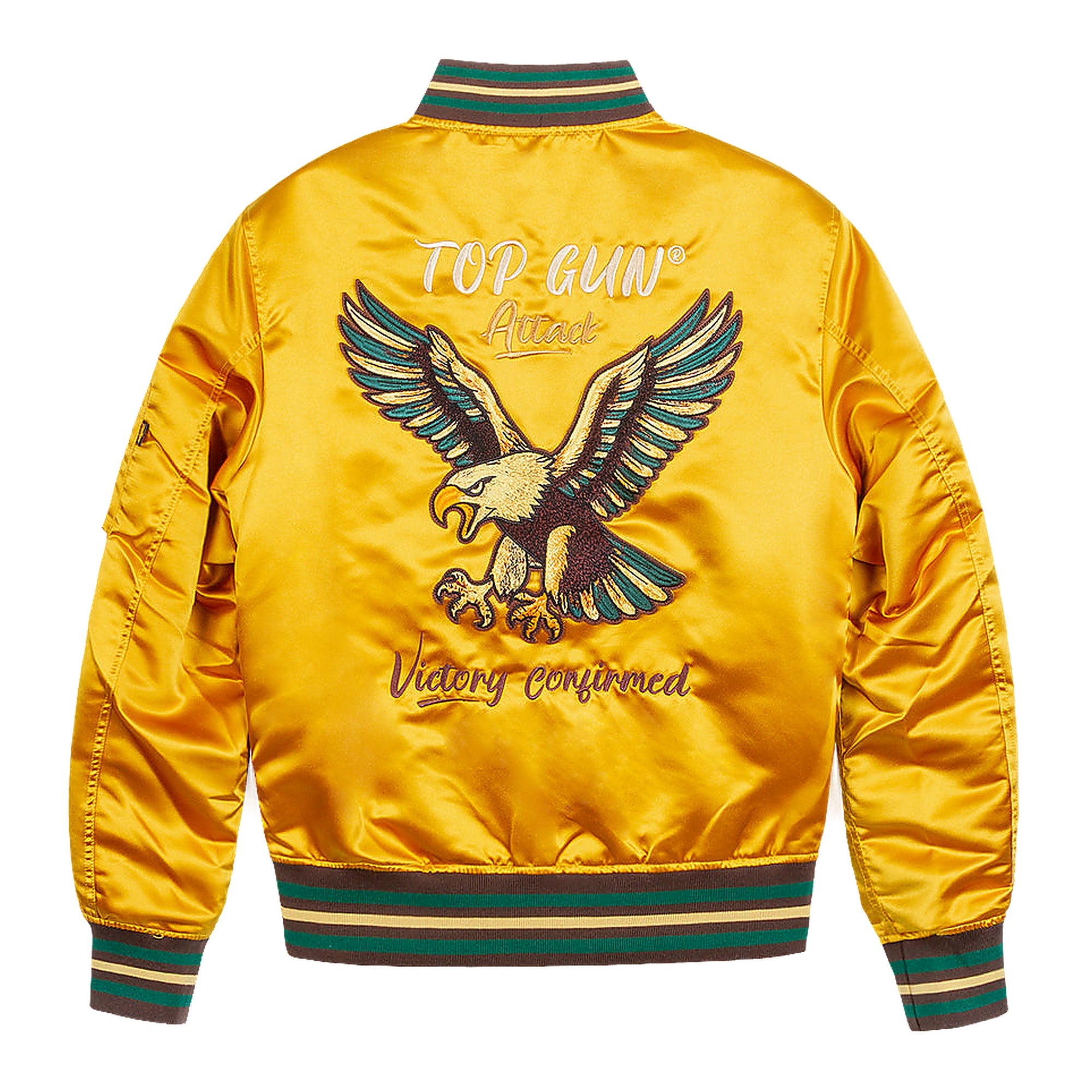 Top Gun Satin Eagle Men's Varsity Jacket