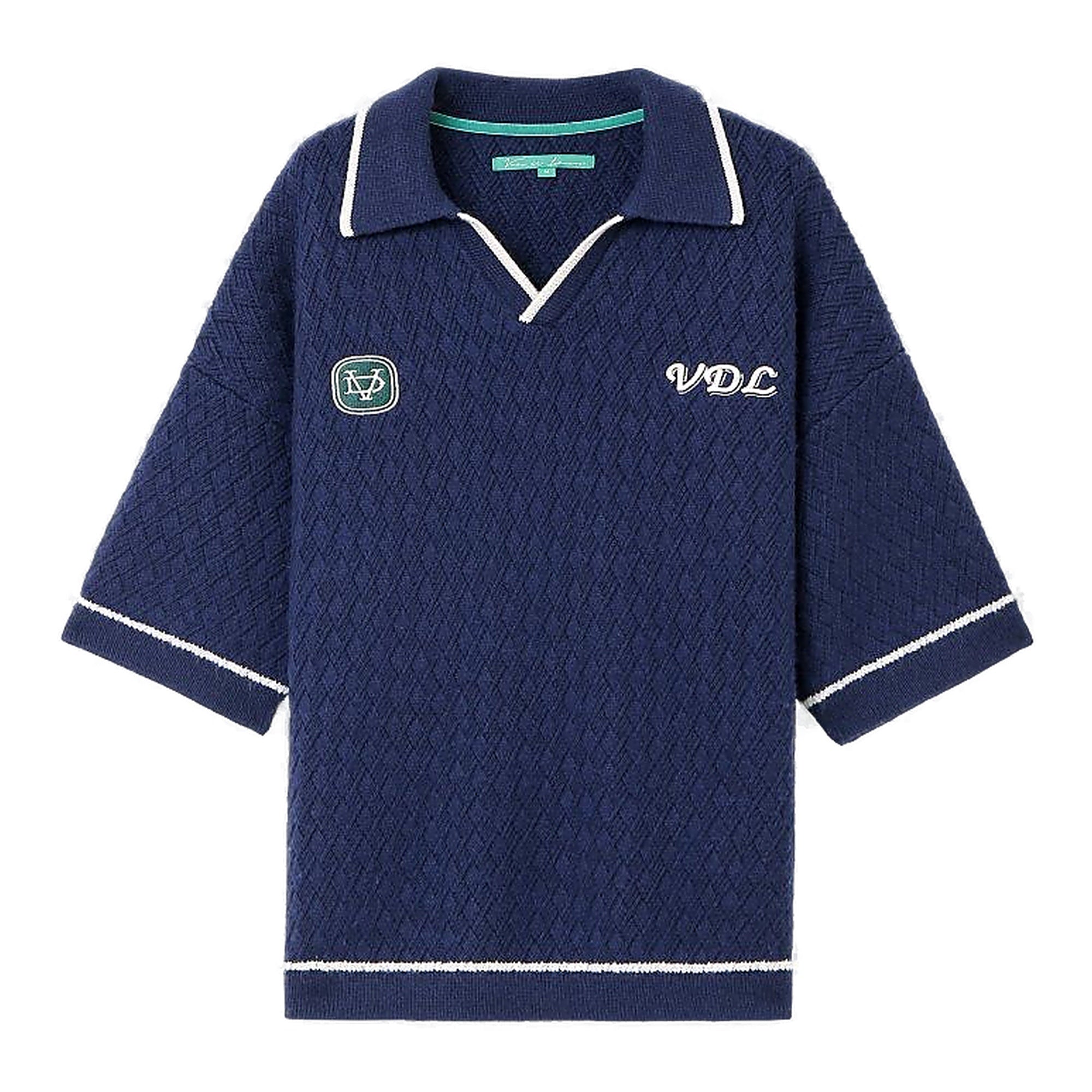 Vala De Labasas Solis Knit Polo Men's Shirt - Quilted Pattern