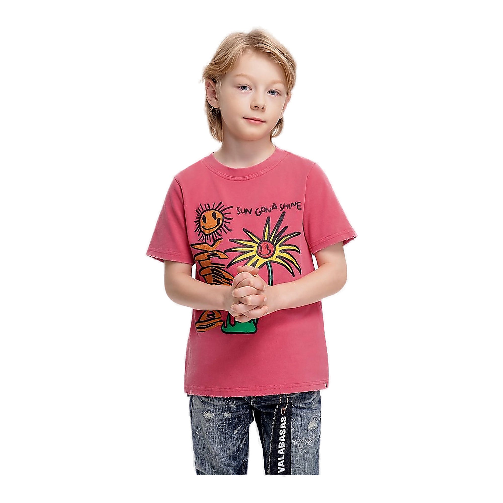 Valabasas Sun Youth Tee - Graphic Vintage Red
