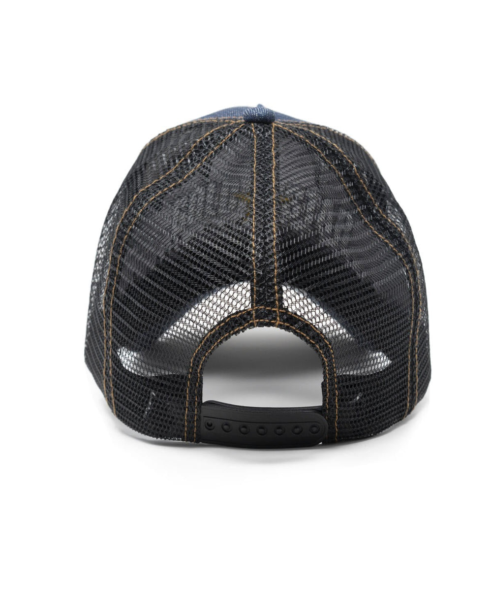 Gold Star Horse Trucker Hat - Blue