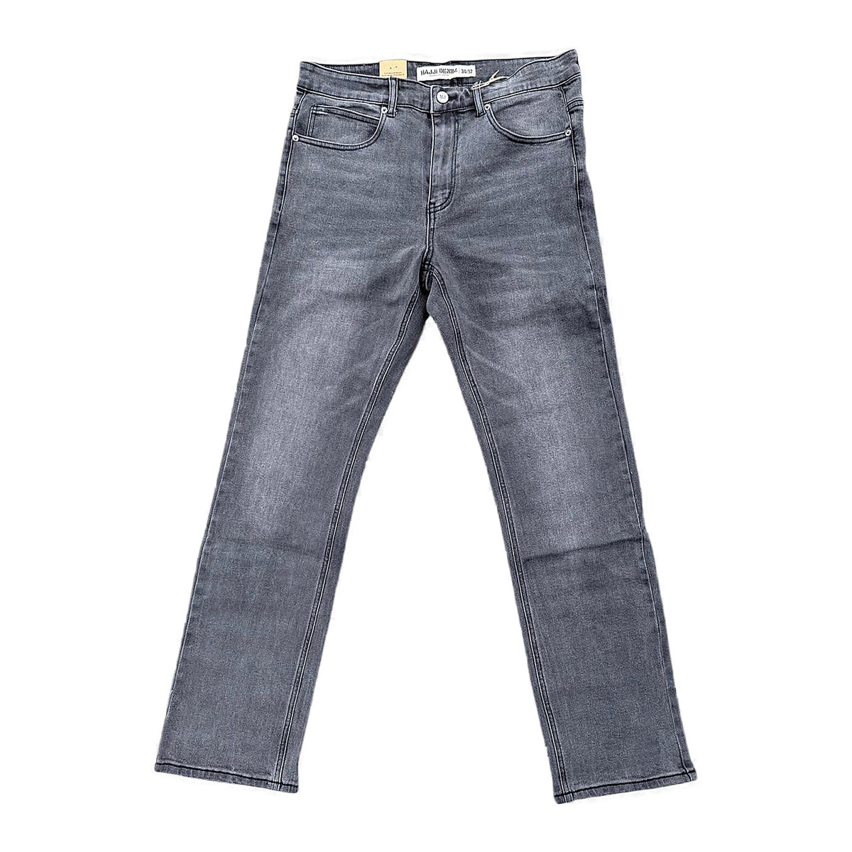 Hajji Denim Denim-Stretch Jeans - Straight Fit Dark Grey