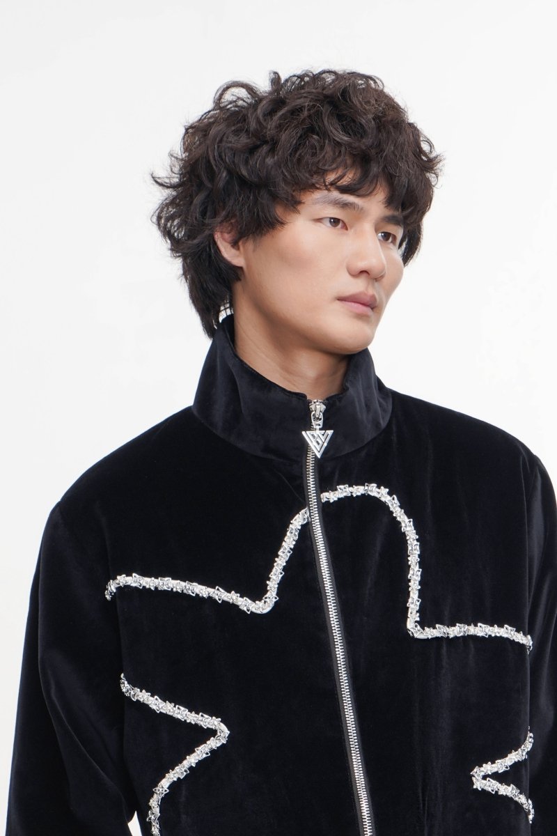 Eden Velvet Jacket Black - Valabasas
