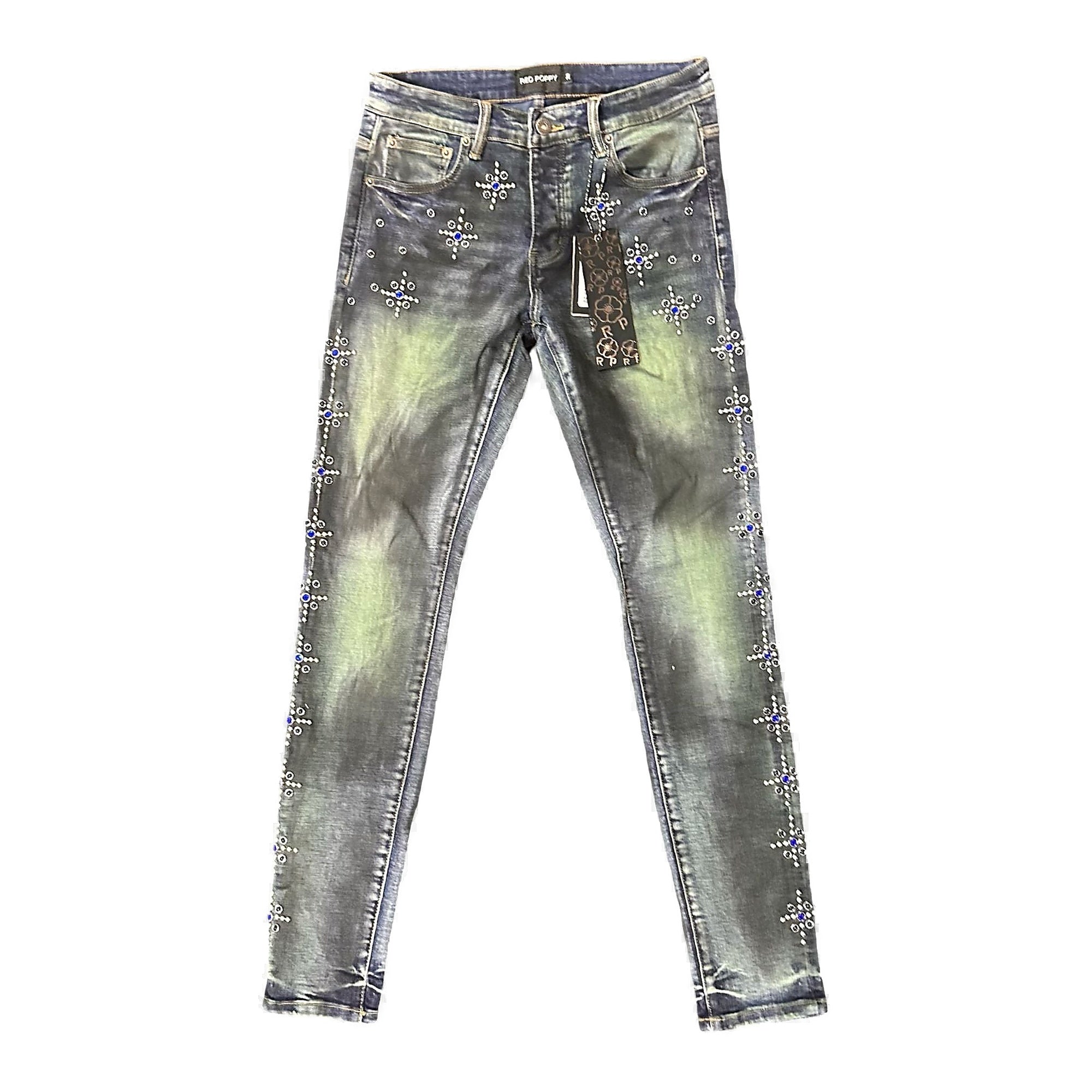Red Poppy Men's Acid Wash Jeans