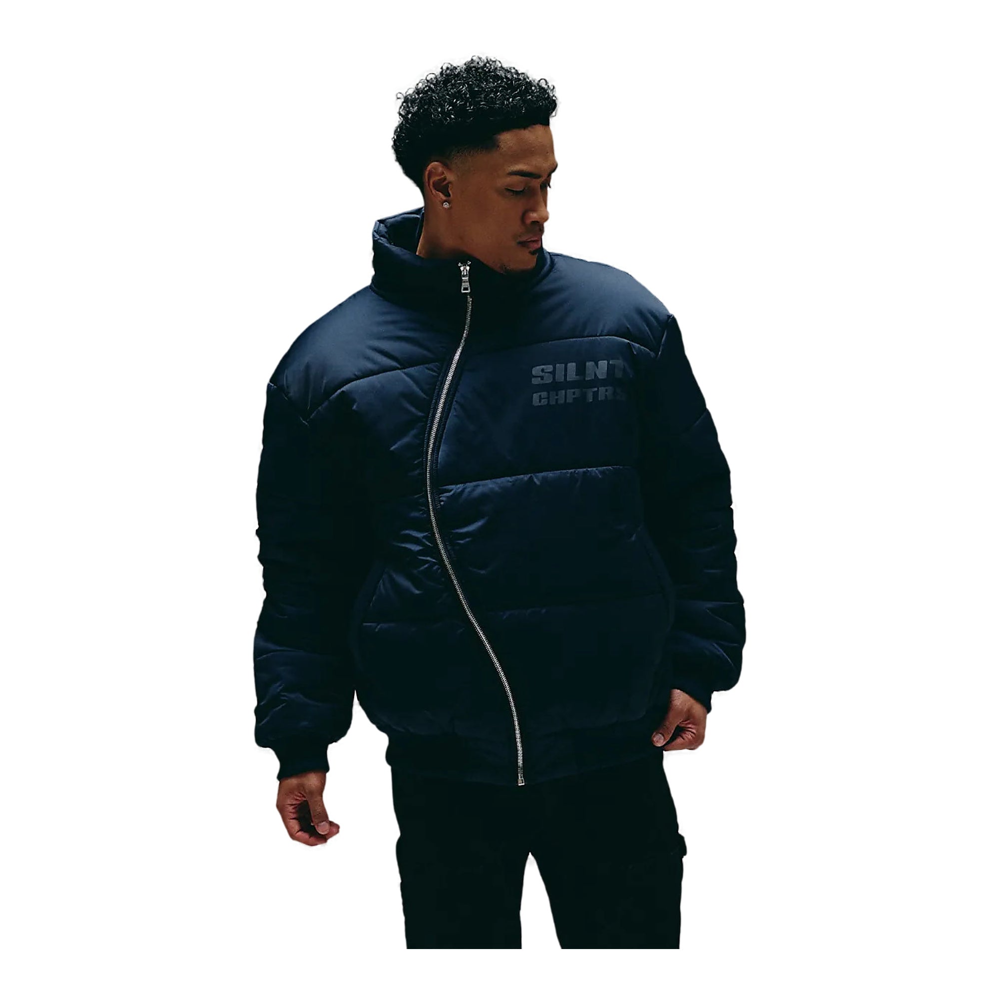 Silnt Chptrs Irregular Puffer Jacket - Off-Center Zip