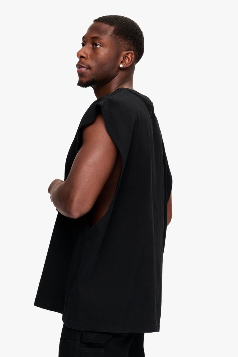 Essential Sleeveless Tee Black - Valabasas