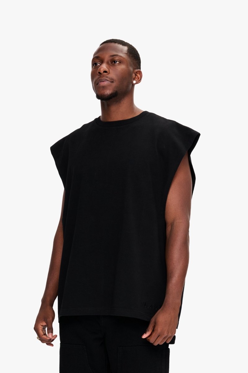 Essential Sleeveless Tee Black - Valabasas