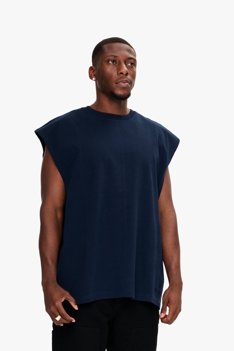 Essential Sleeveless Tee Navy - Valabasas