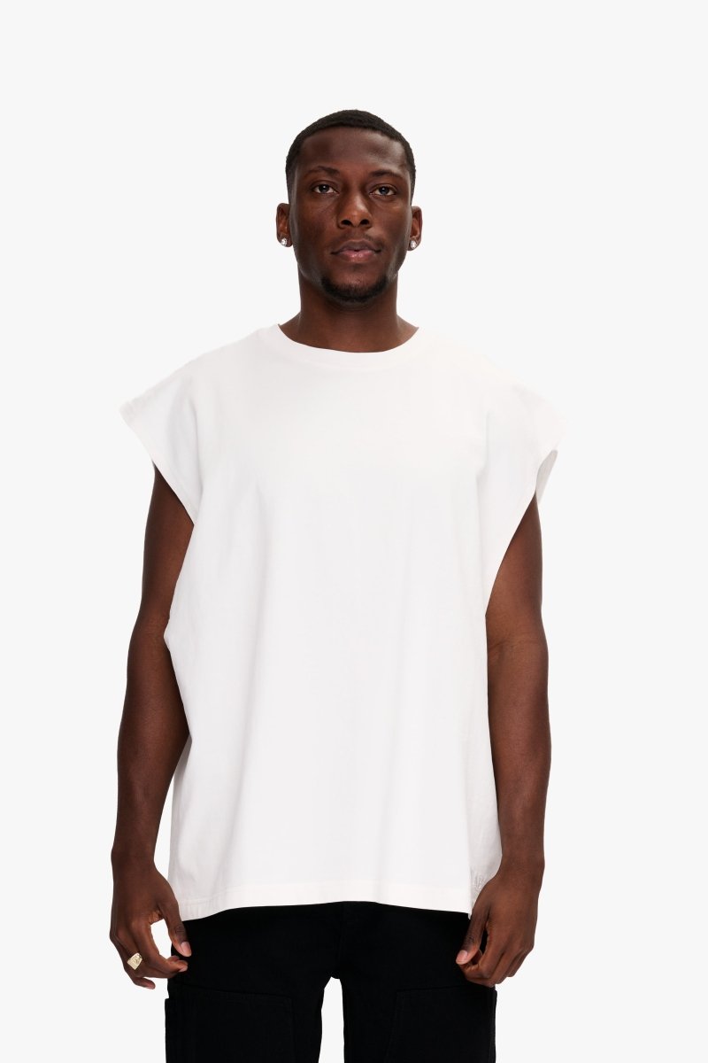 Essential Sleeveless Tee White - Valabasas