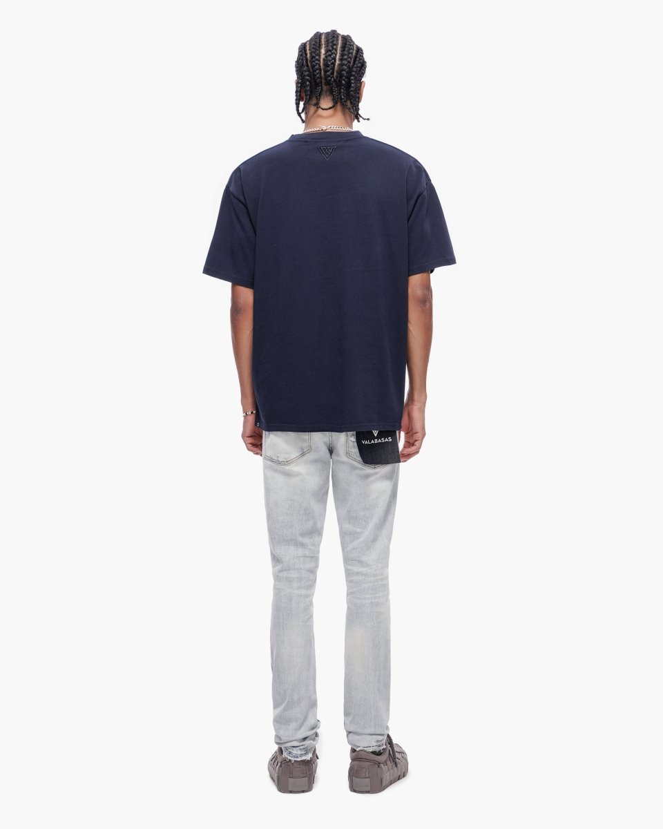Essential Tank Navy Blue Tee - Valabasas