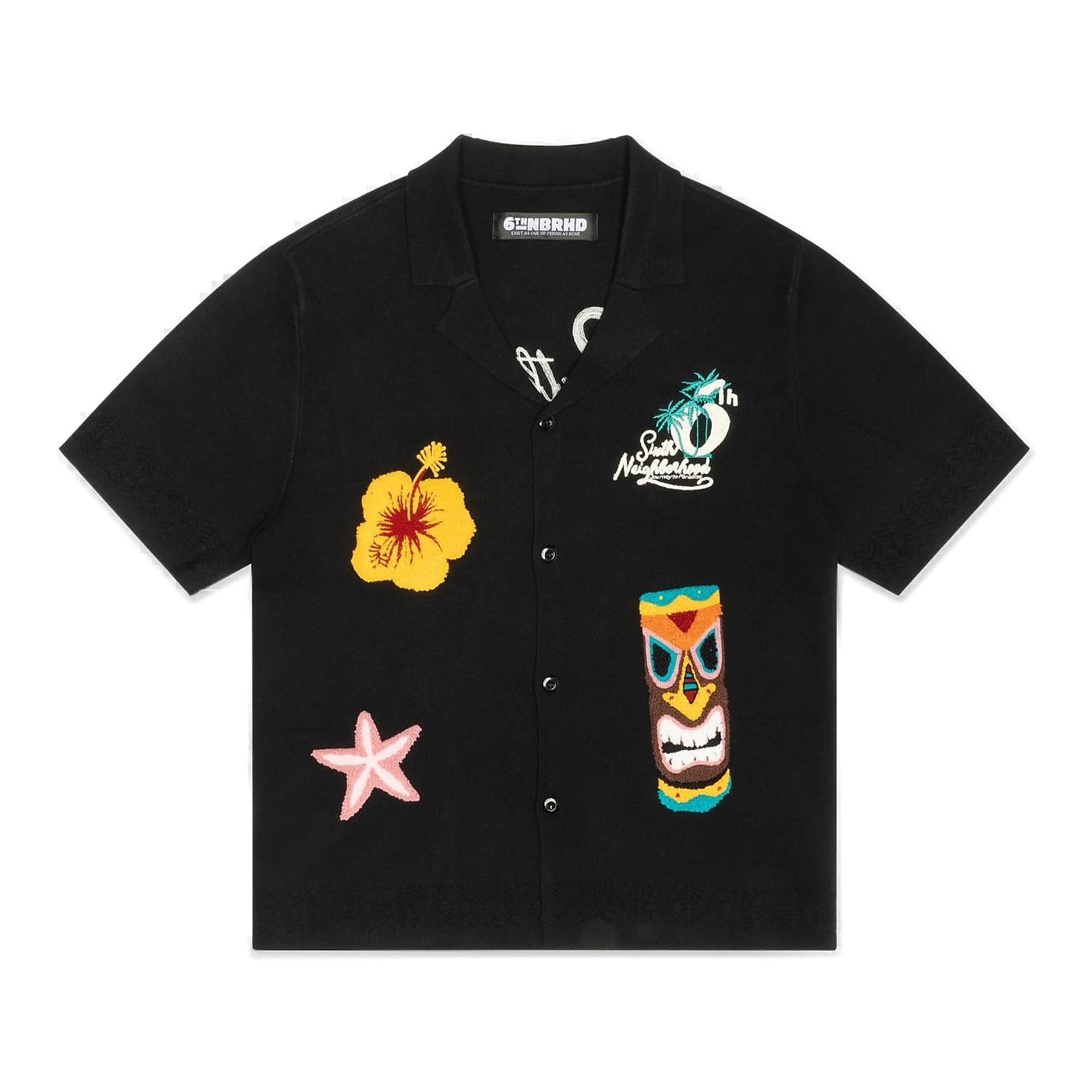 6Th Nbrhd Tropics Men's Shirt - Black