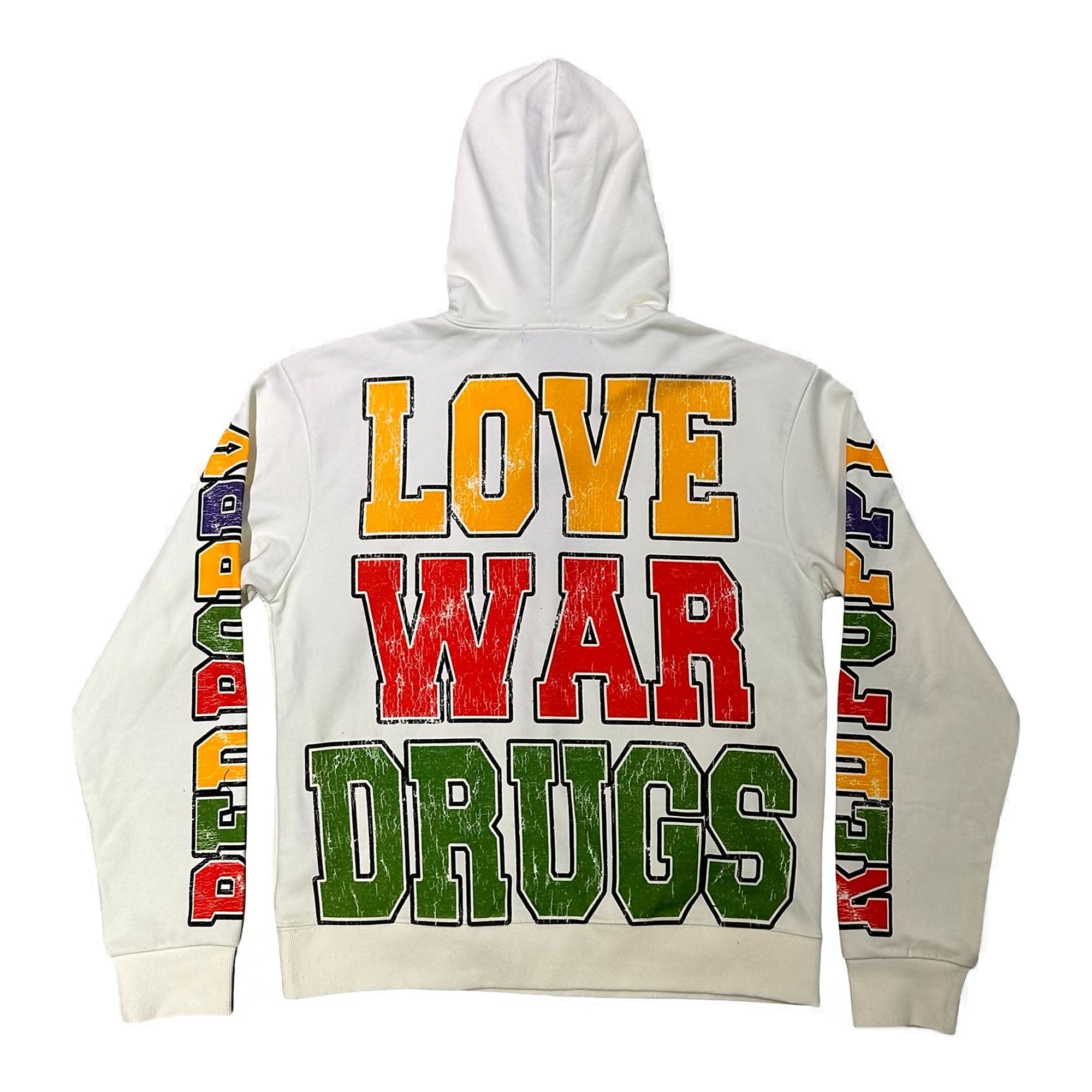 Red Poppy - Love War Drugs Hoodie - Cream