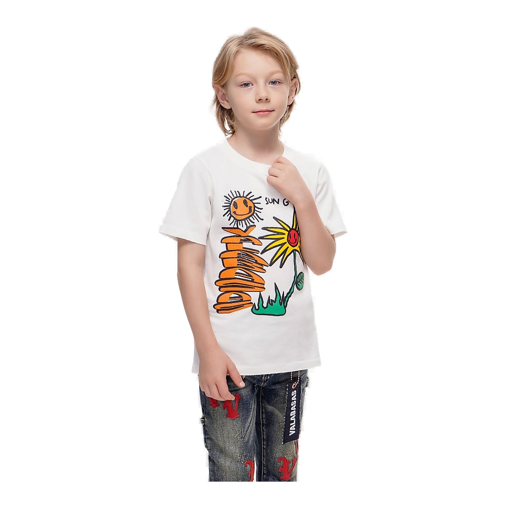 Valabasas Sun Will Shine Kids Tee - White