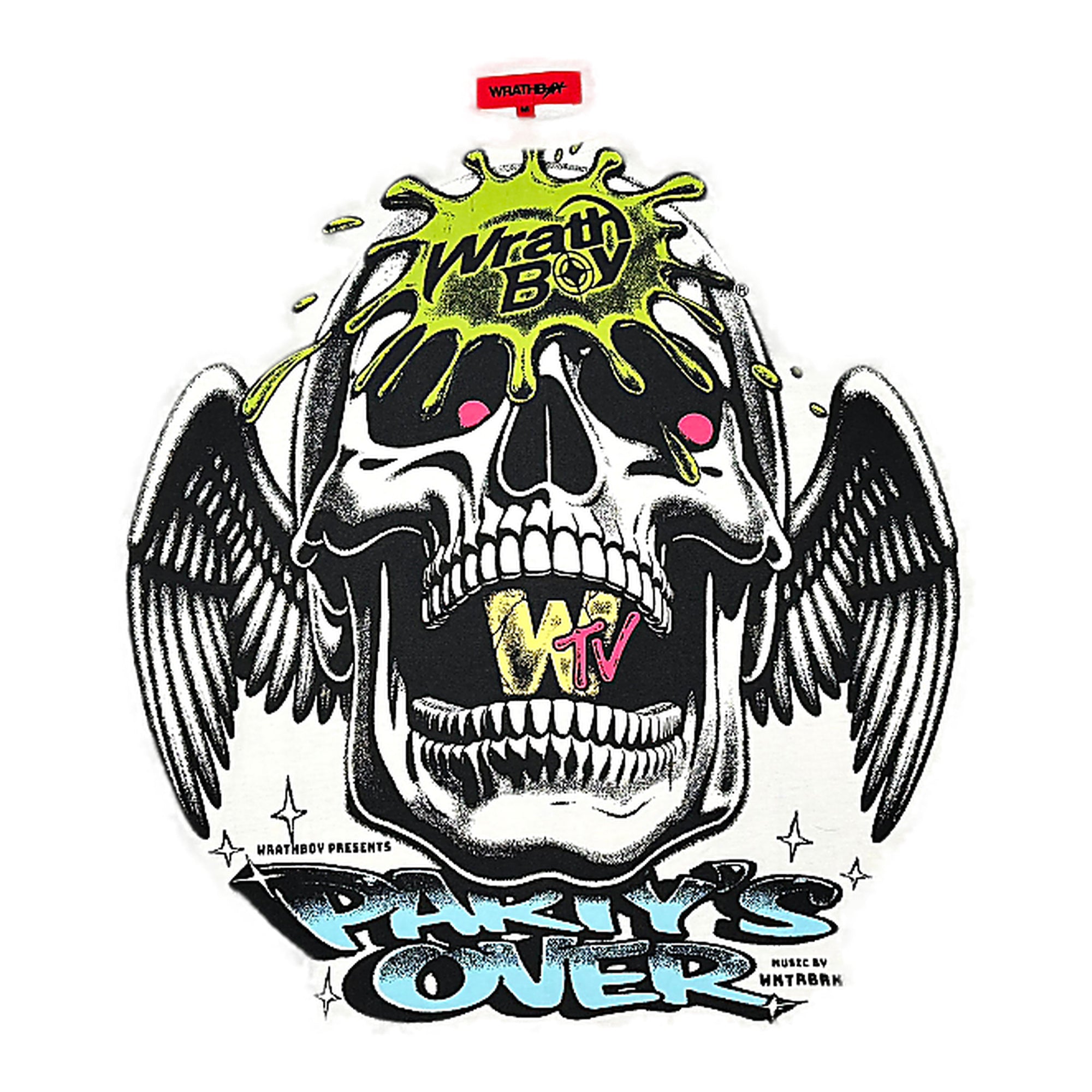 Wrathboy Skull T-Shirt - Graphic Offwht