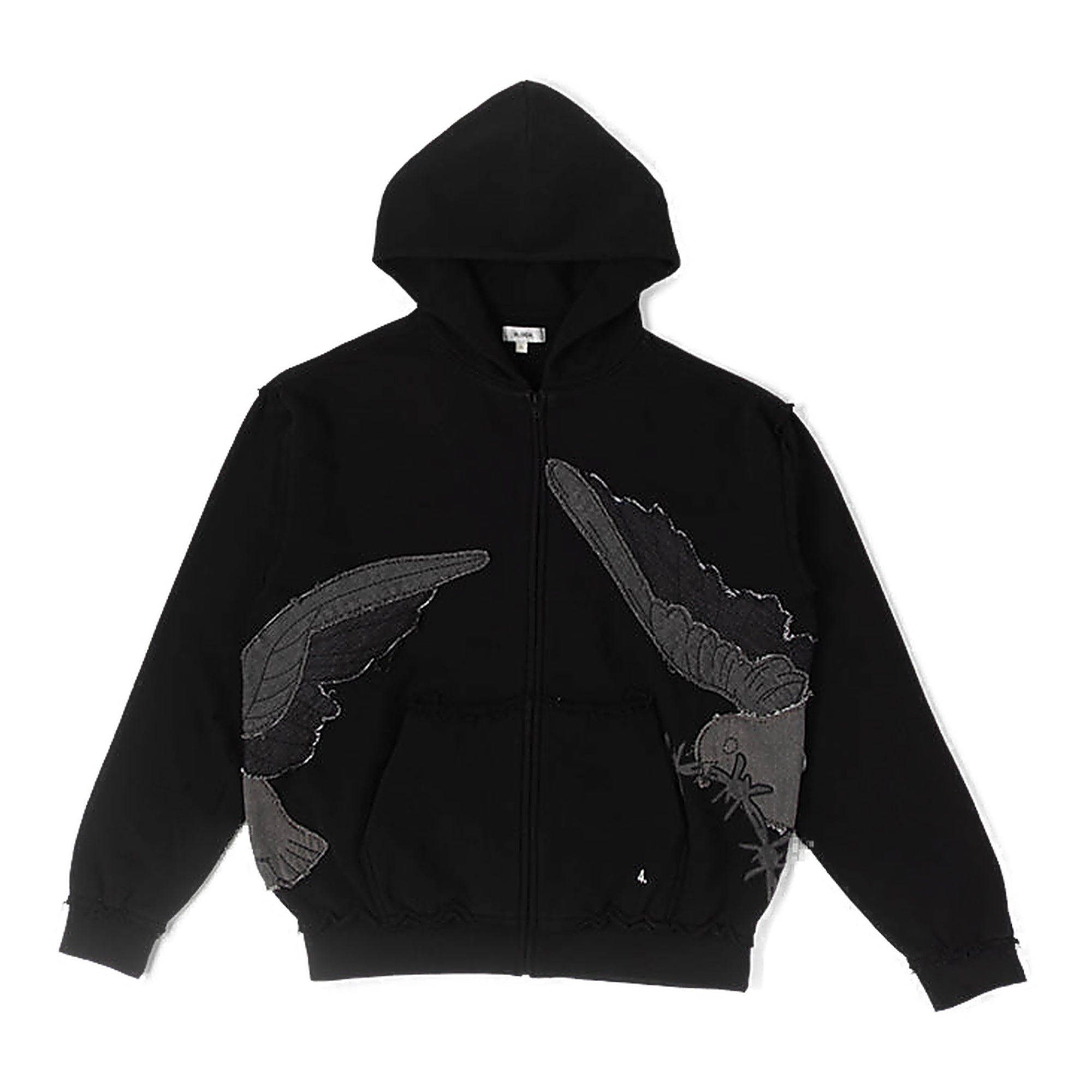 Bldg4 Embroidered Bird Black Hoodie