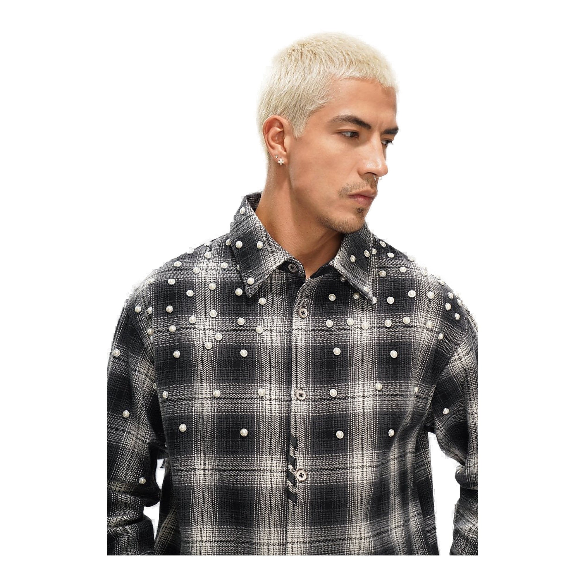 Valabasas Cadence Black Flannel Men's Shirt - Plaid Pattern