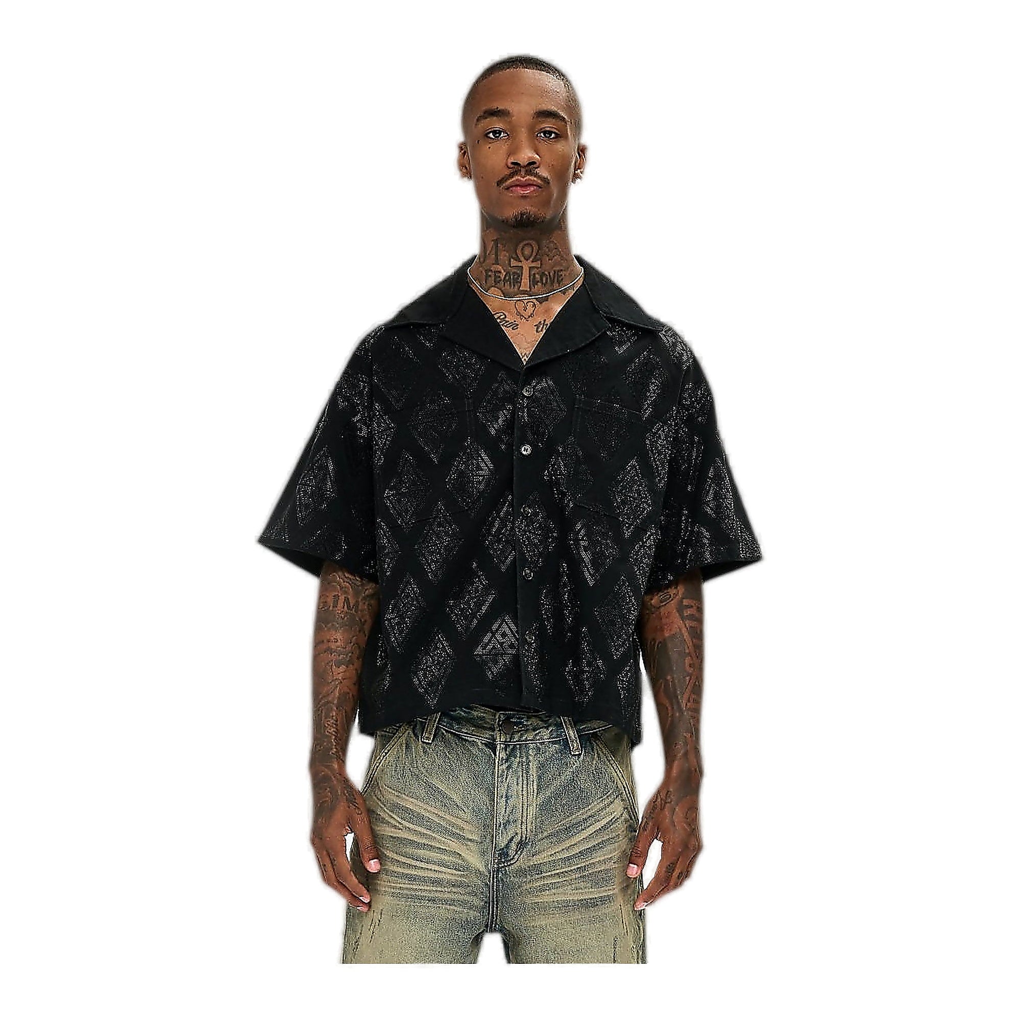 Valabasas Diamond Shirt - Boxy Fit Black