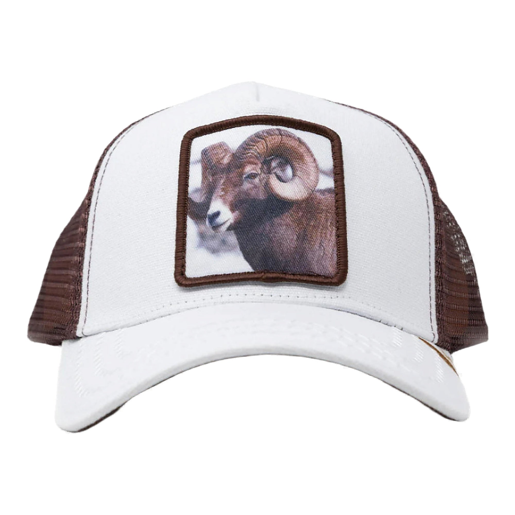 Gold Star Hat Ram Trucker Hat - White