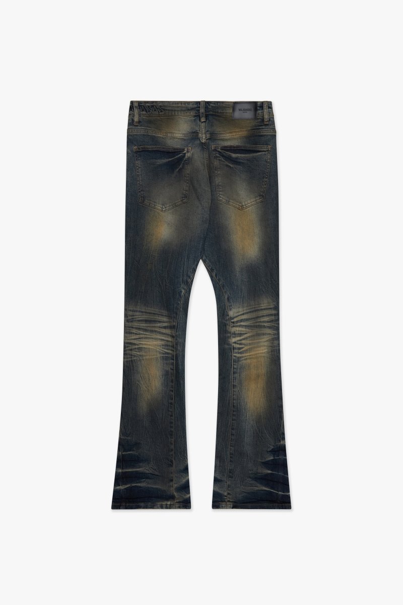 Fax Yellow Vtg Blue Wash Stacked - Valabasas