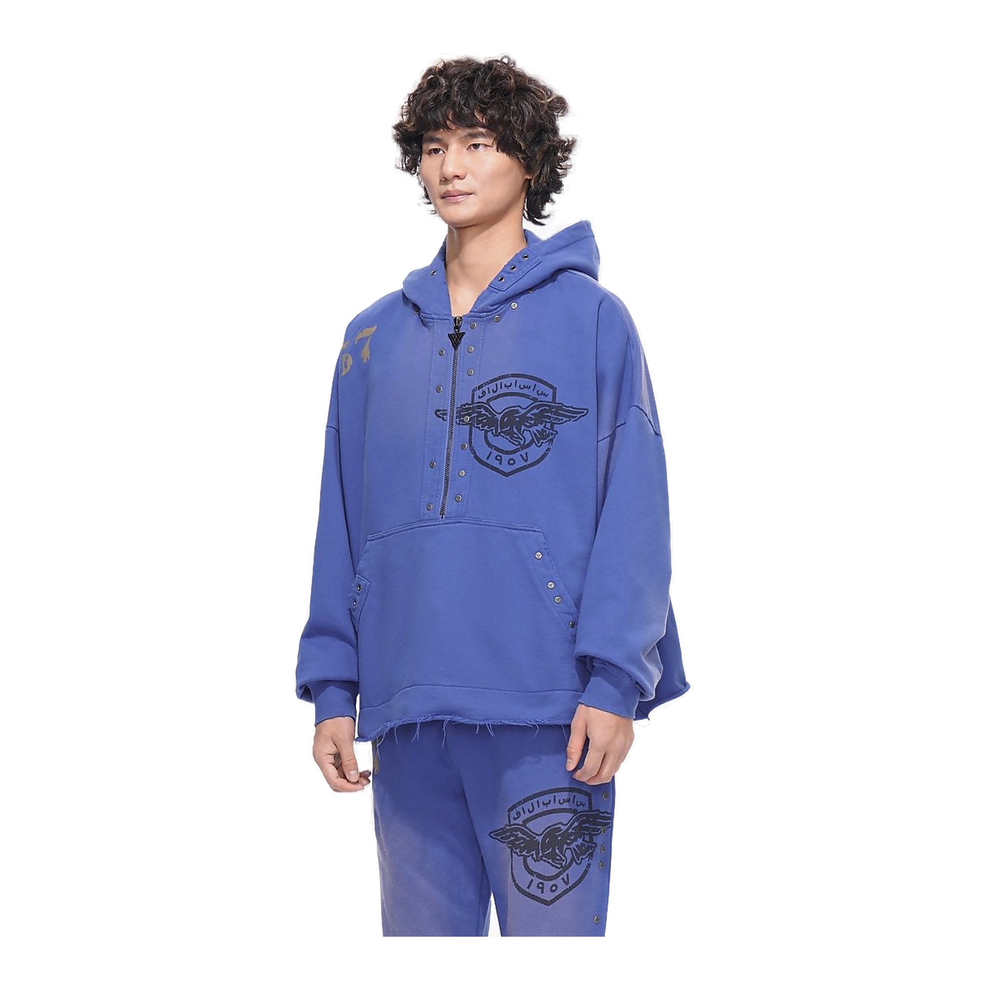Valabasas Ordon Blue Hoodie Men's - Blue Color