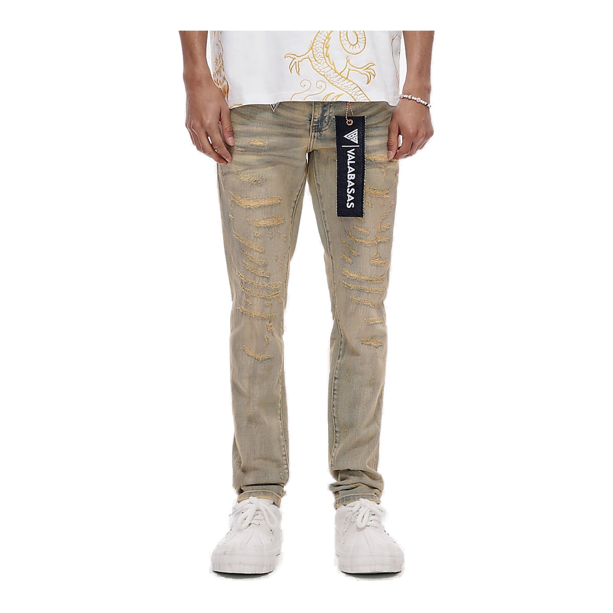 Valabasas Repair Skinny Jeans - Vintage Wash